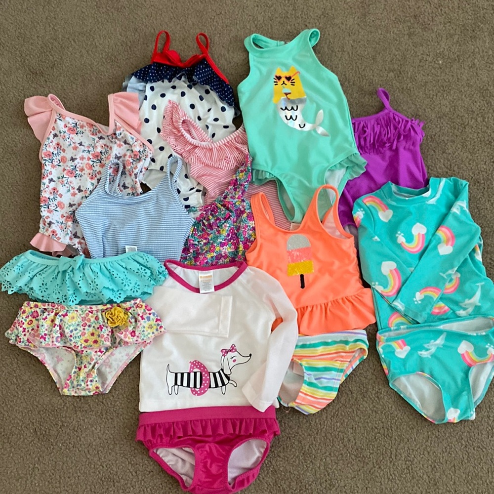 Baby girl swim bundle 6 months - 24 months. Gymboree, target, carters and more